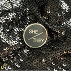She/They Pronoun Pin