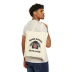 “Queer Books Save Lives!” Pride Book Tote