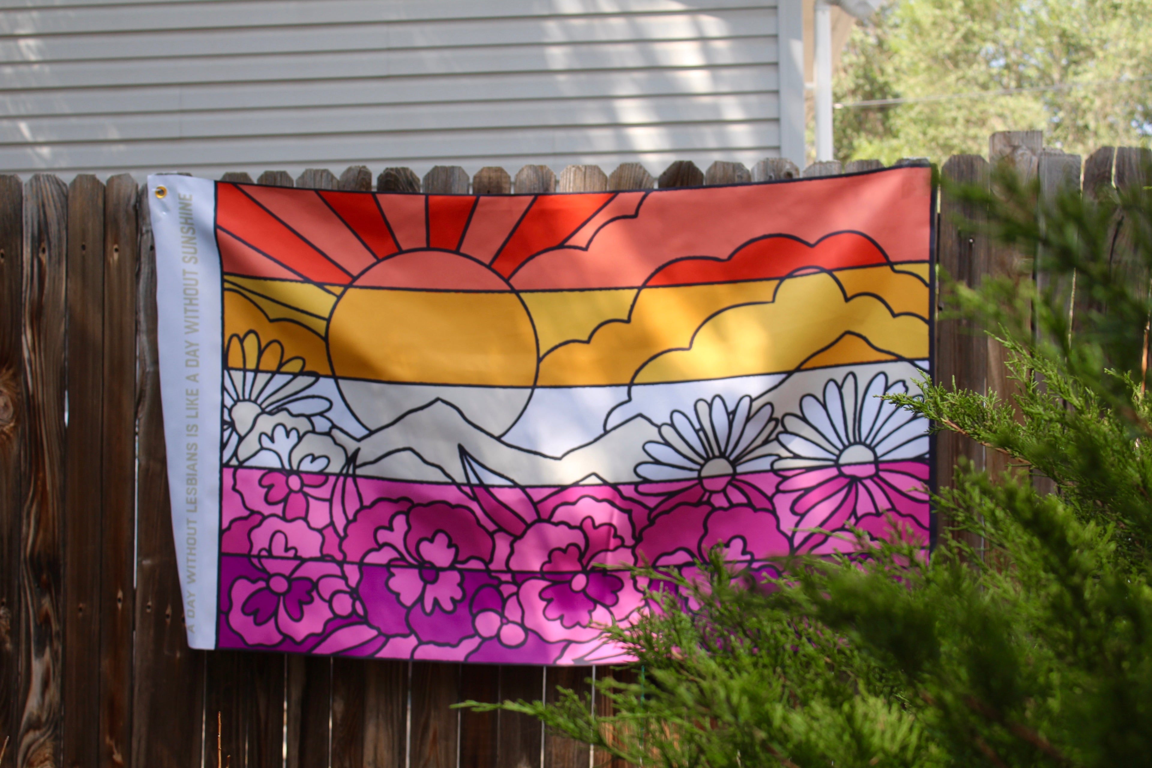Lesbian Flower Pride Flag