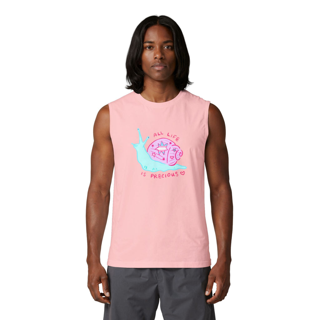"All Life is Precious" Trans Snail Muscle Tank