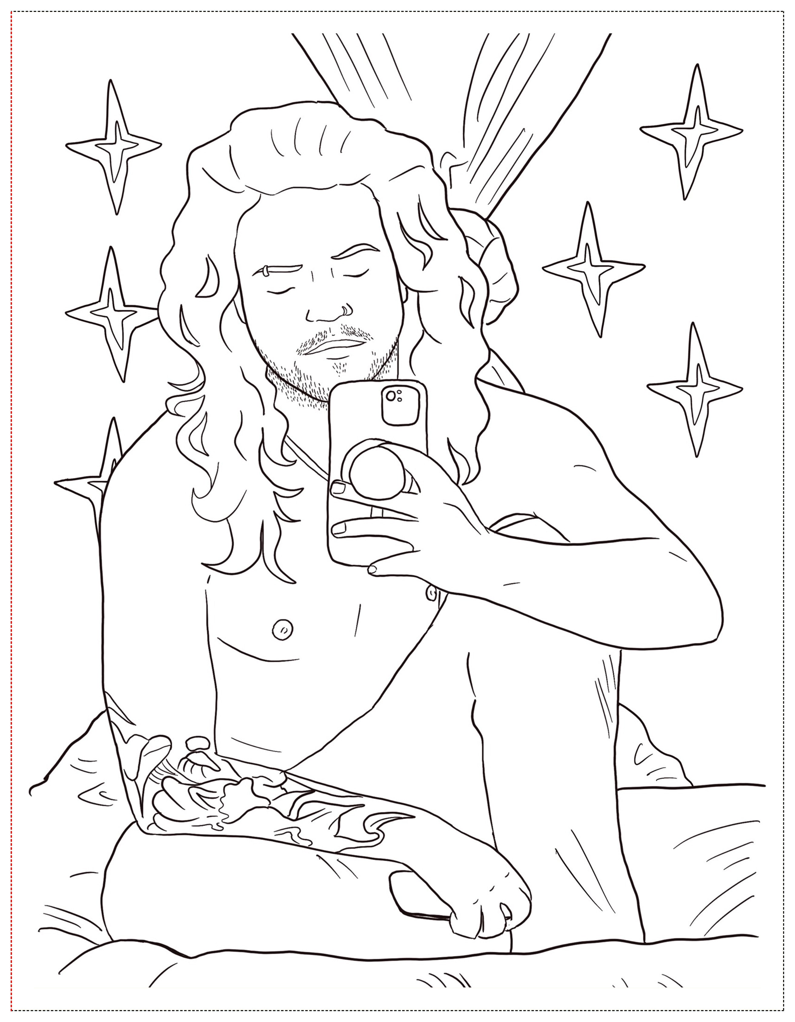 Soft Boys, Trans-Masculine Coloring Book (DIGITAL DOWNLOAD)