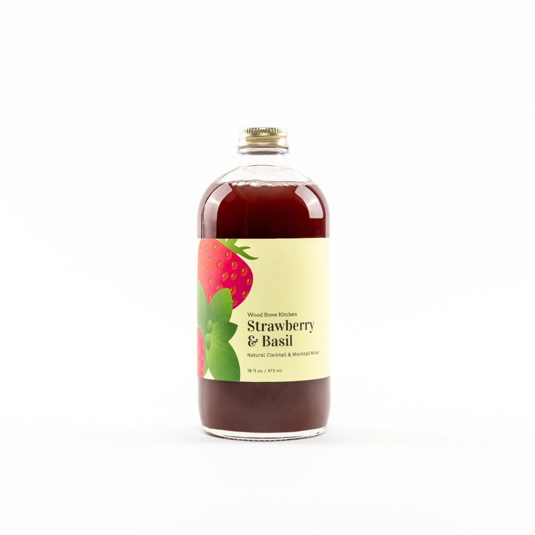Strawberry & Basil Cocktail & Mocktail Mixer, 16 fl oz