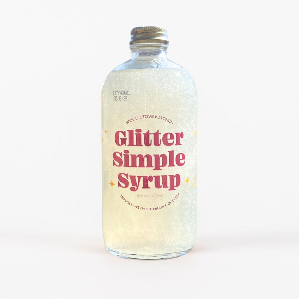 Glitter Simple Syrup for Cocktail, Mocktails, Coffee, Tea & More, 16 fl oz
