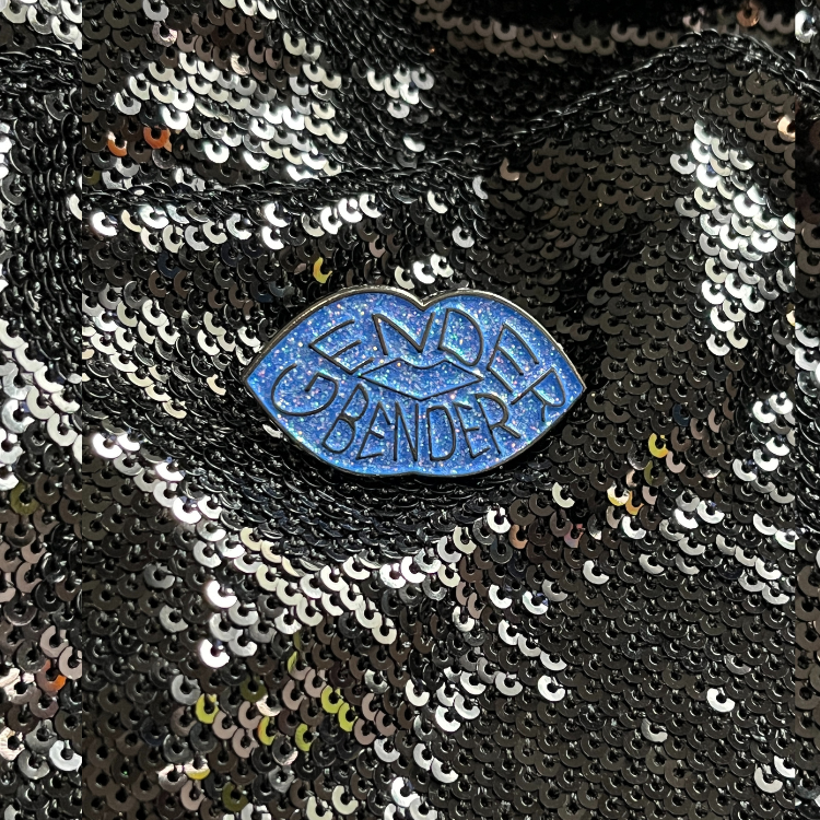Gender Bender Lips Pin