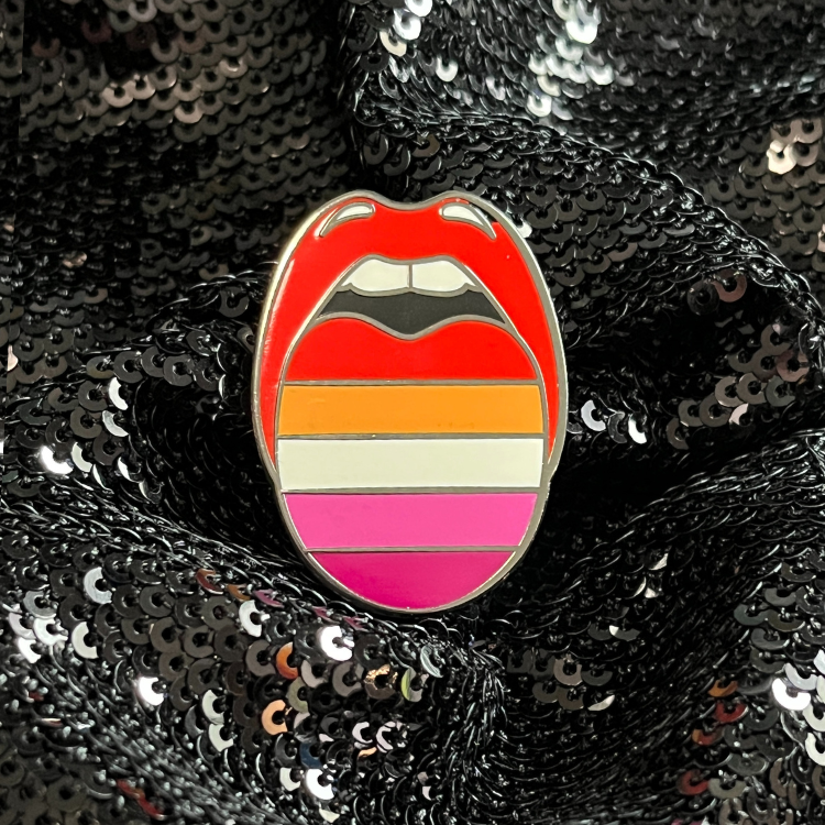Lesbian Sunset Pride Pin