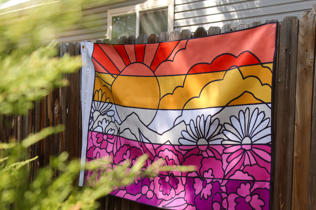 Lesbian Flower Pride Flag