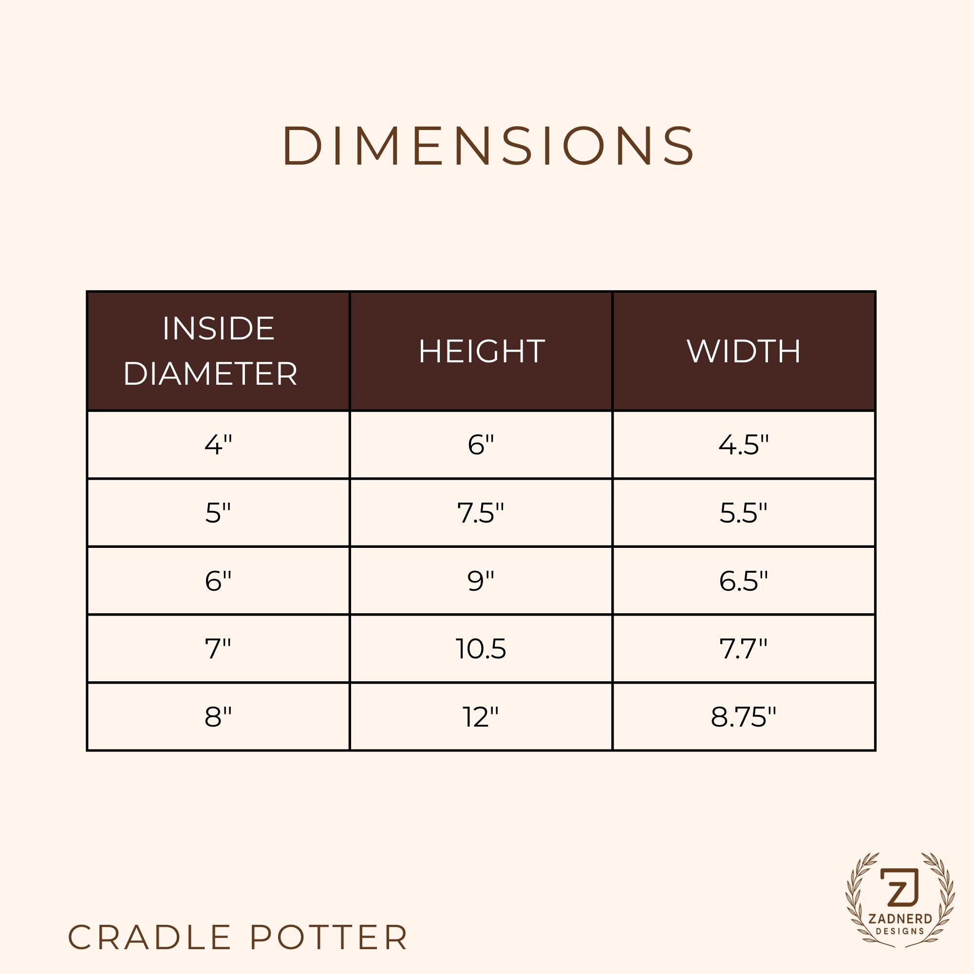 Smooth Cradle Planter