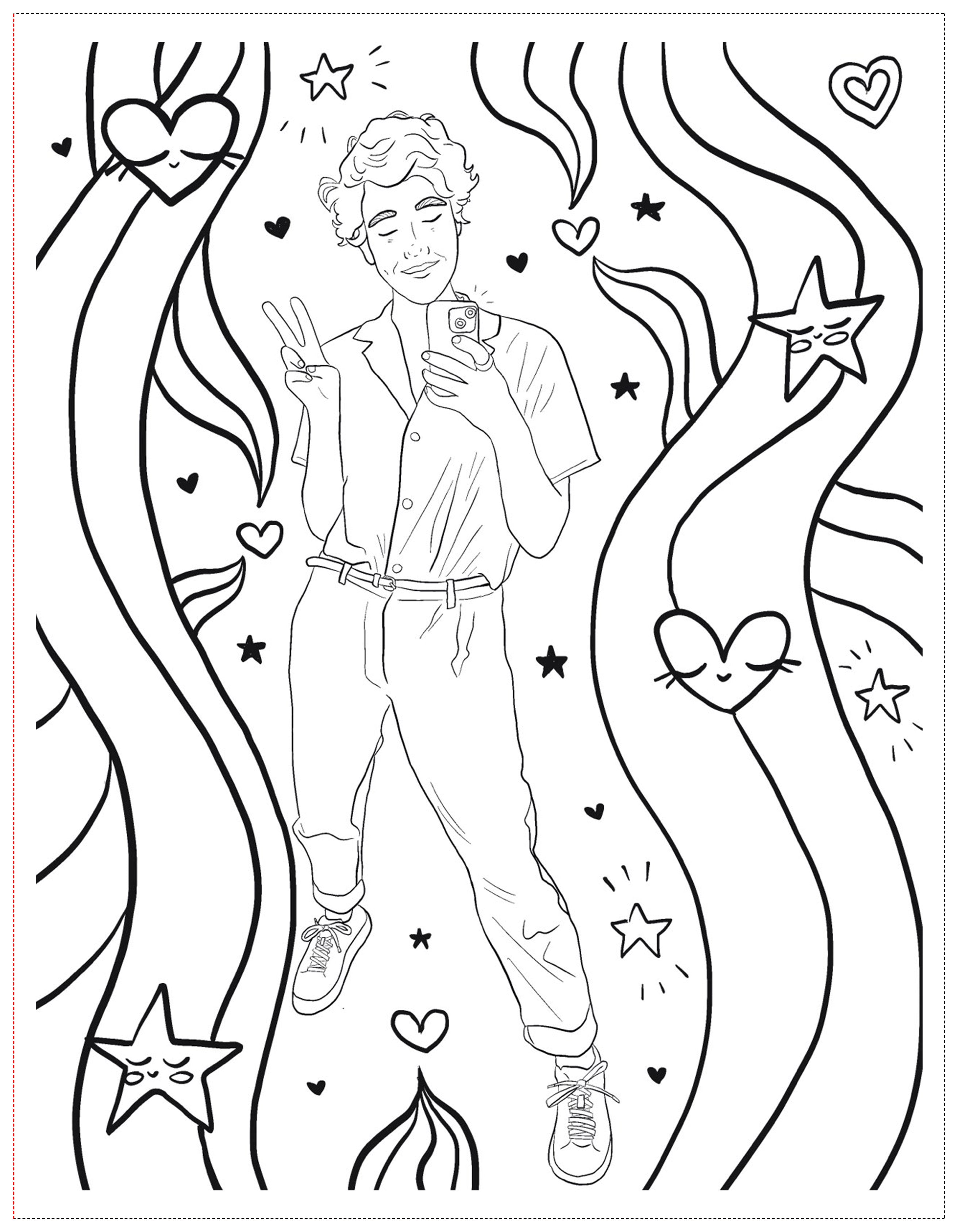 Soft Boys, Trans-Masculine Coloring Book (DIGITAL DOWNLOAD)