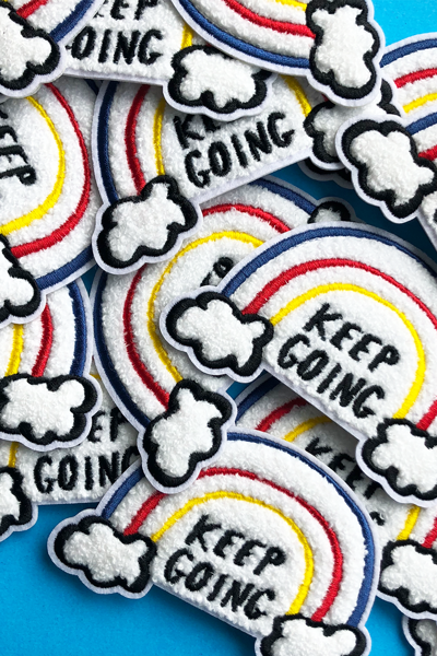 Keep Going chenille patch