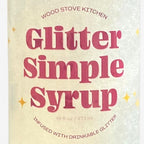 Glitter Simple Syrup for Cocktail, Mocktails, Coffee, Tea & More, 16 fl oz