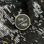 She/Her Pronoun Pin