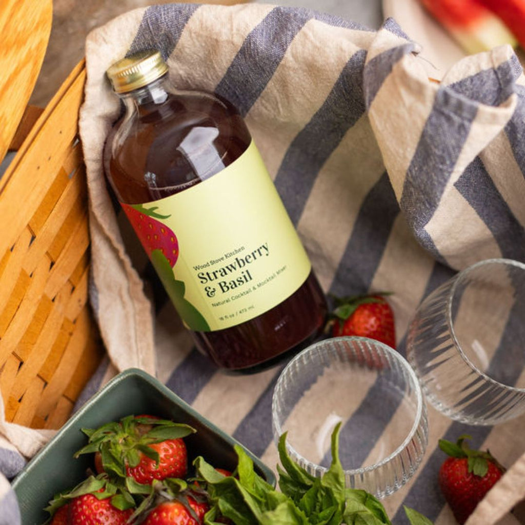Strawberry & Basil Cocktail & Mocktail Mixer, 16 fl oz