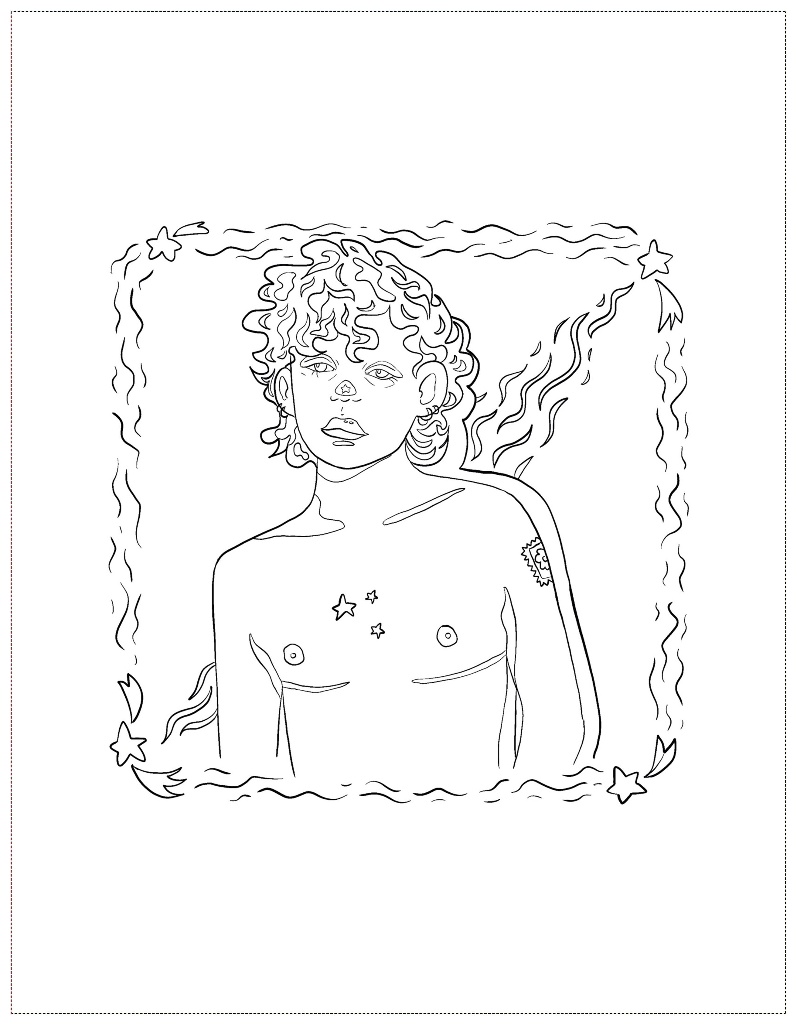 Soft Boys, Trans-Masculine Coloring Book (DIGITAL DOWNLOAD)