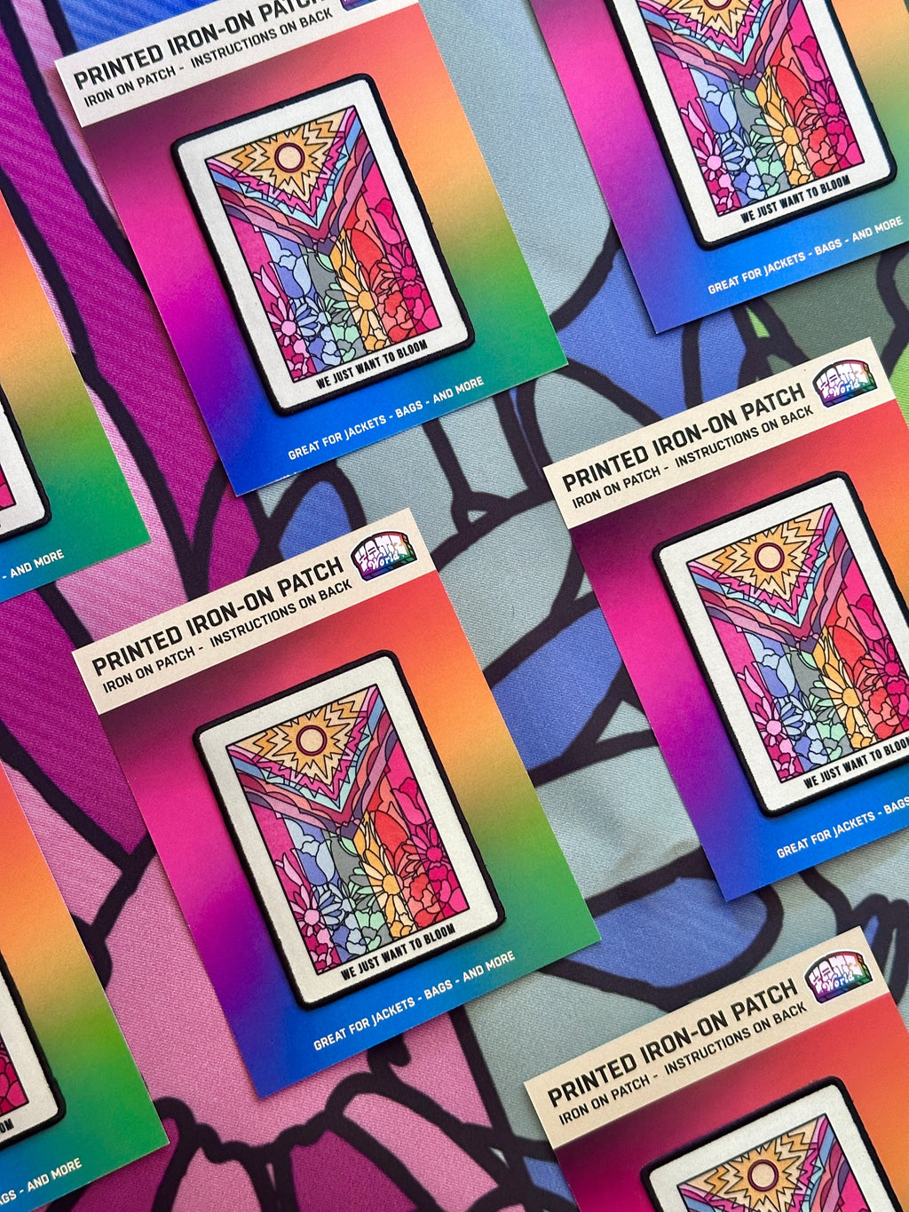 Pride flower flag patch