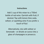 Sangria Wine, Cocktail & Mocktail Mixer, 16 fl oz