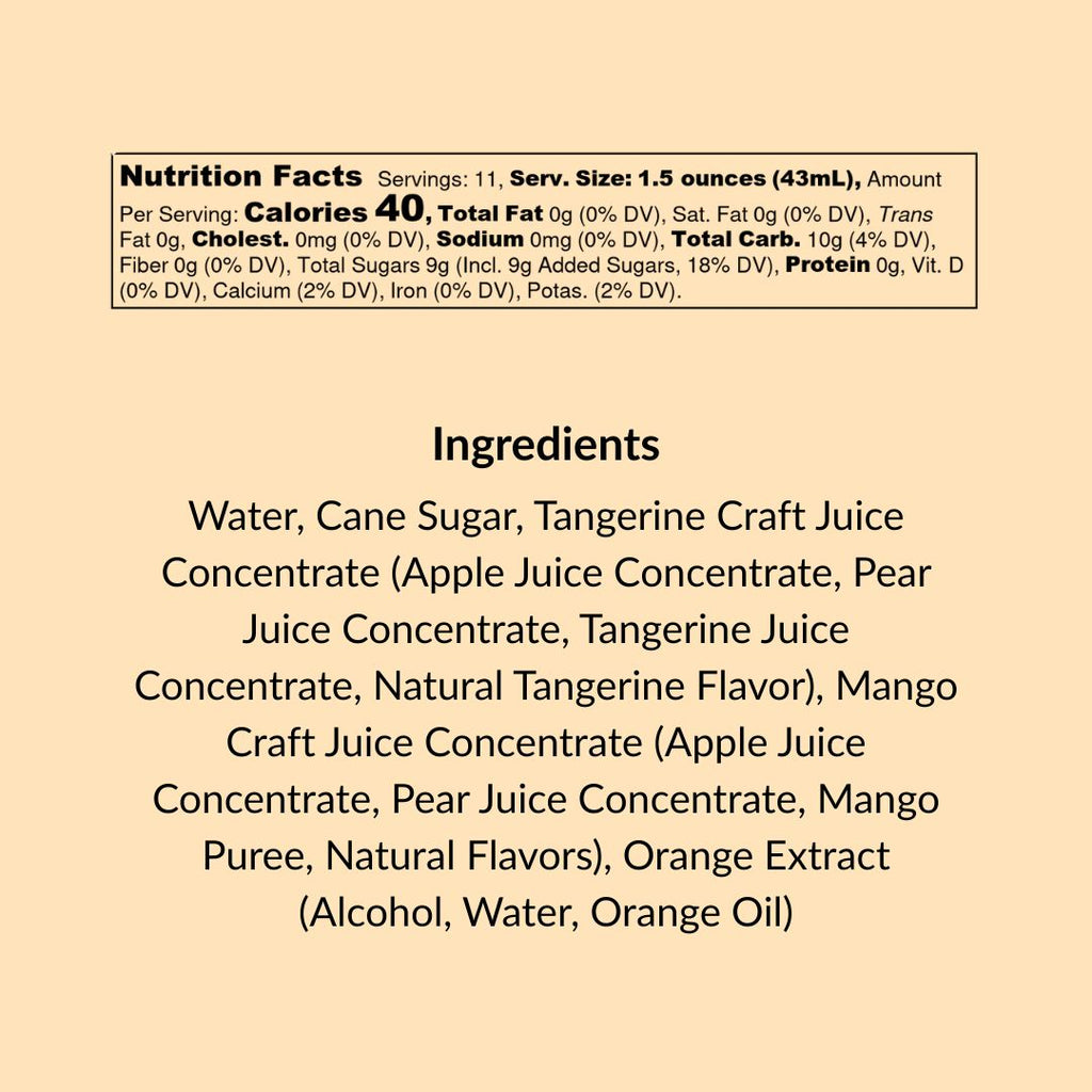 Mimosa (Tangerine & Mango) Cocktail & Mocktail Mixer, 16 fl oz