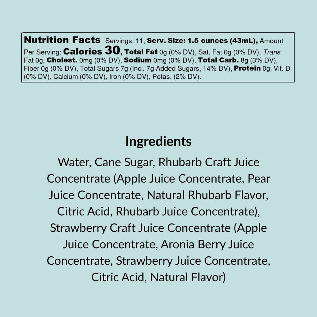 Strawberry-Rhubarb Cocktail & Mocktail Mixer, 16 fl oz