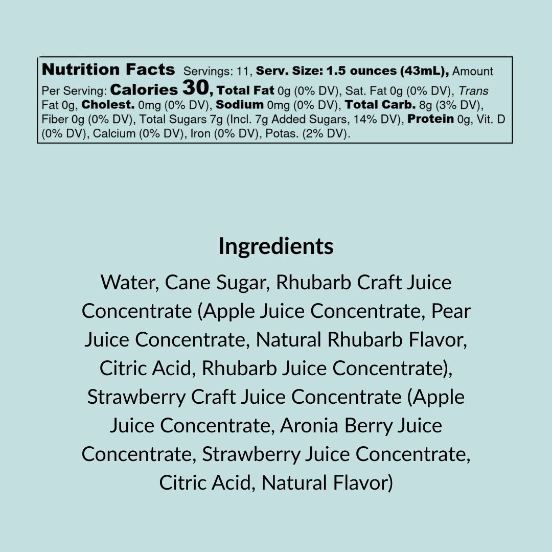 Strawberry-Rhubarb Cocktail & Mocktail Mixer, 16 fl oz
