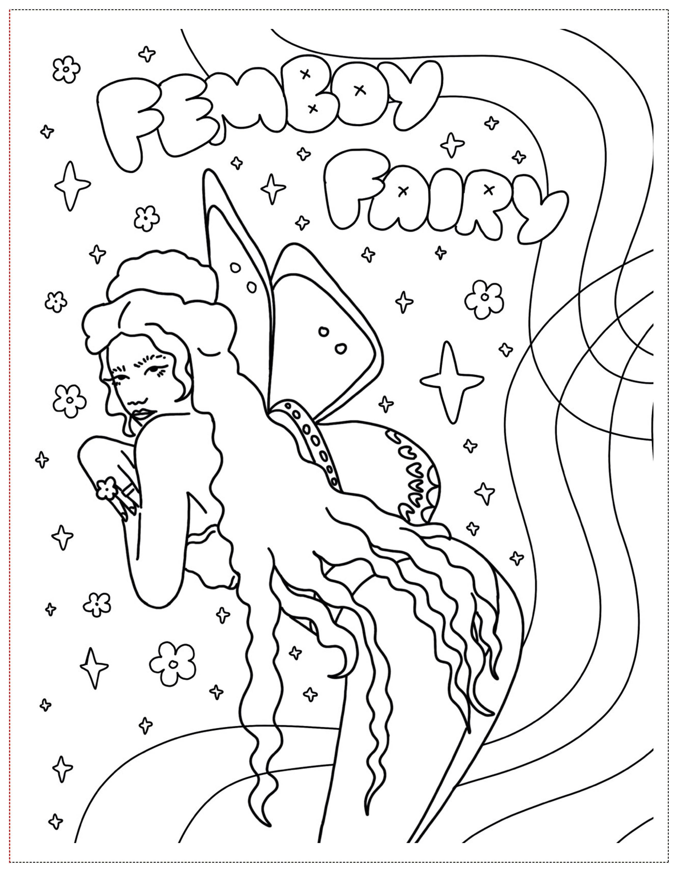 Soft Boys, Trans-Masculine Coloring Book (DIGITAL DOWNLOAD)