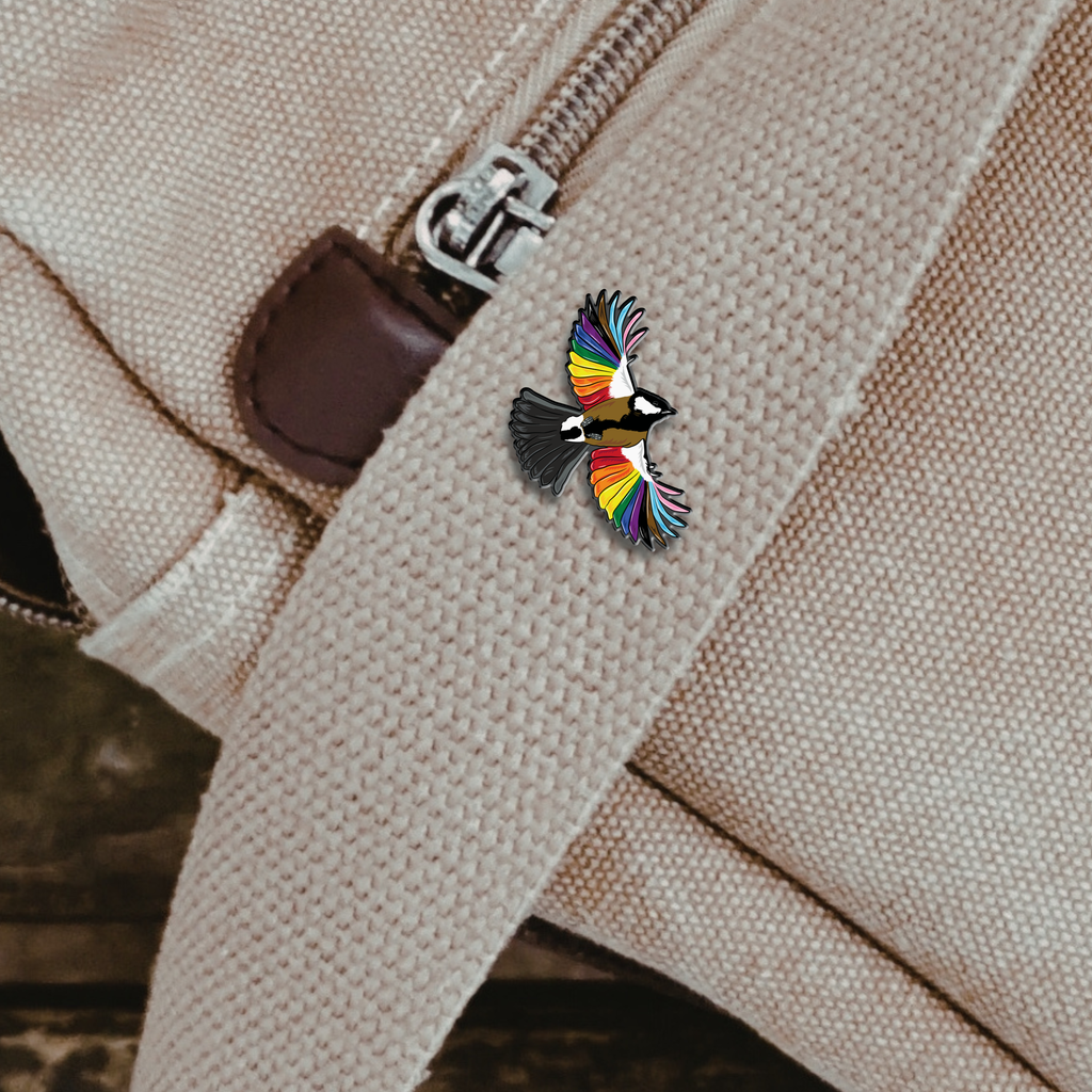Fly With Pride Bird Enamel Pin