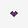 Bisexual Pixel Heart Sticker