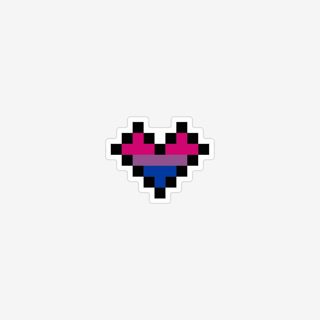 Bisexual Pixel Heart Sticker