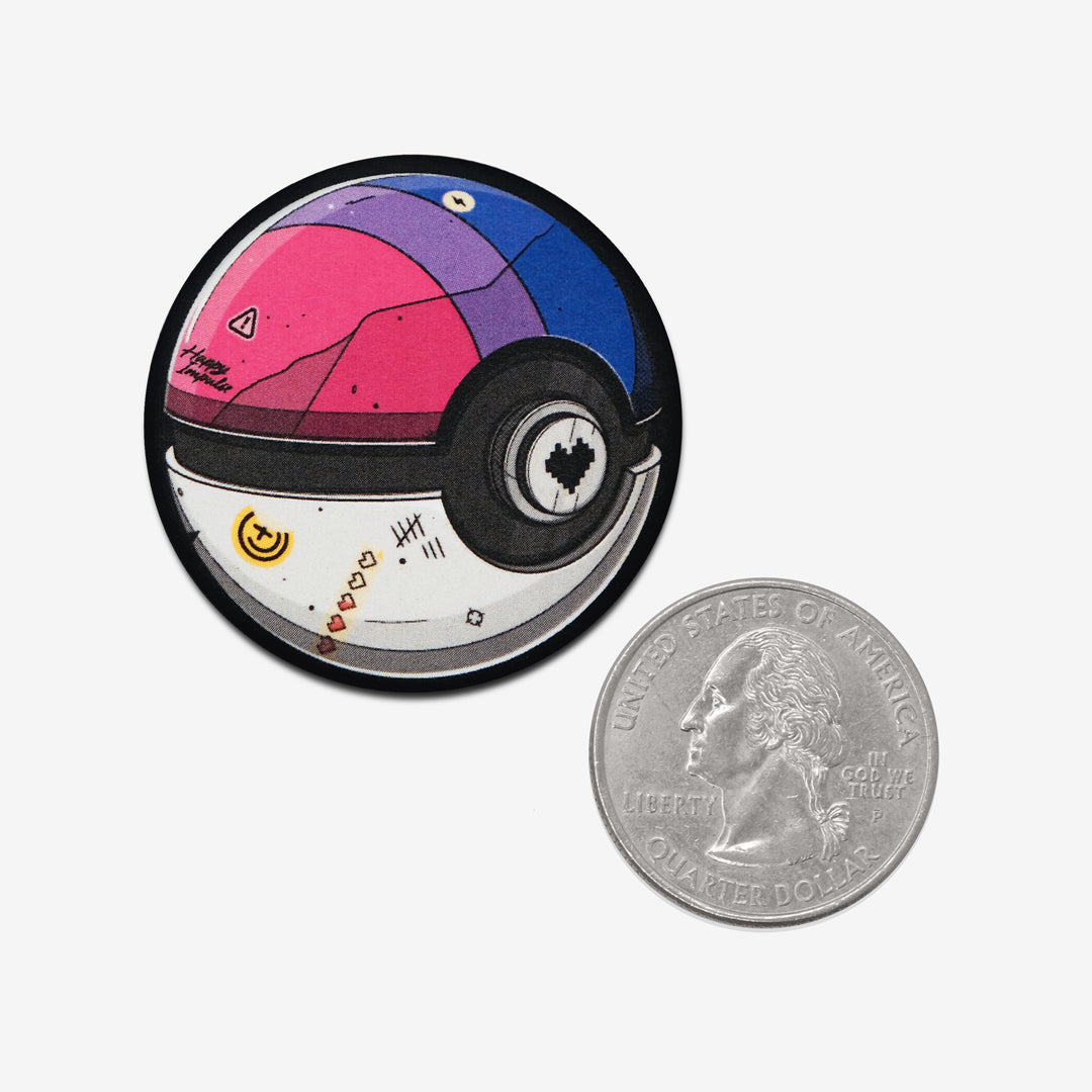 Bisexual Pokeball Button