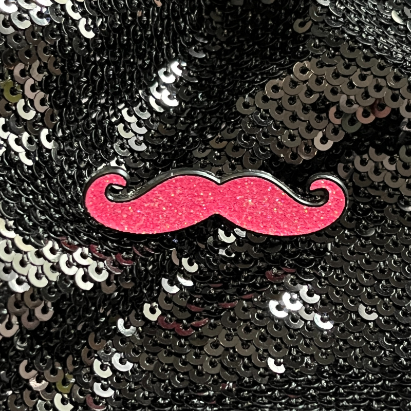 Pink Mustache Pin