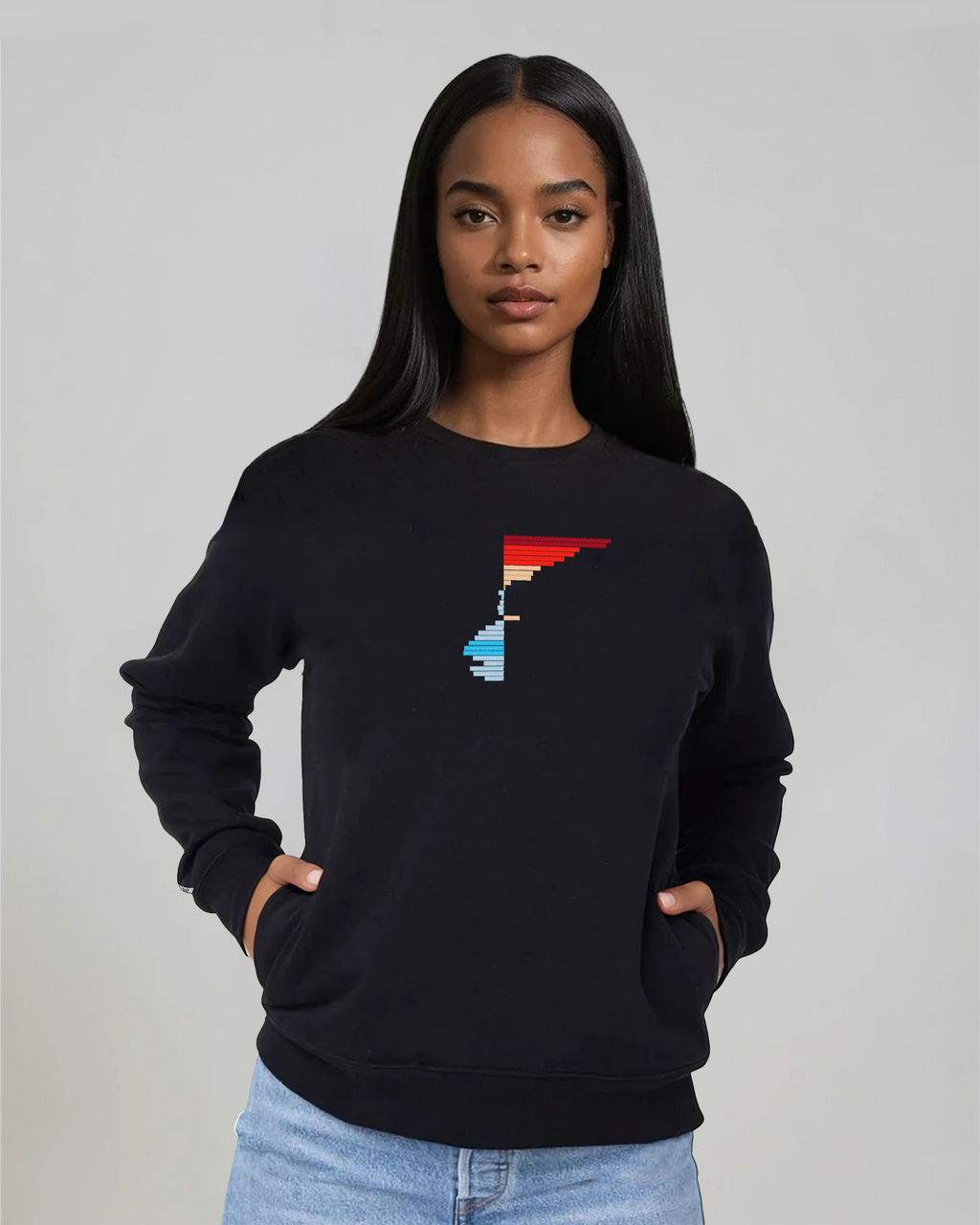 the rise - embroidered sweatshirt | Climate Change Visualized