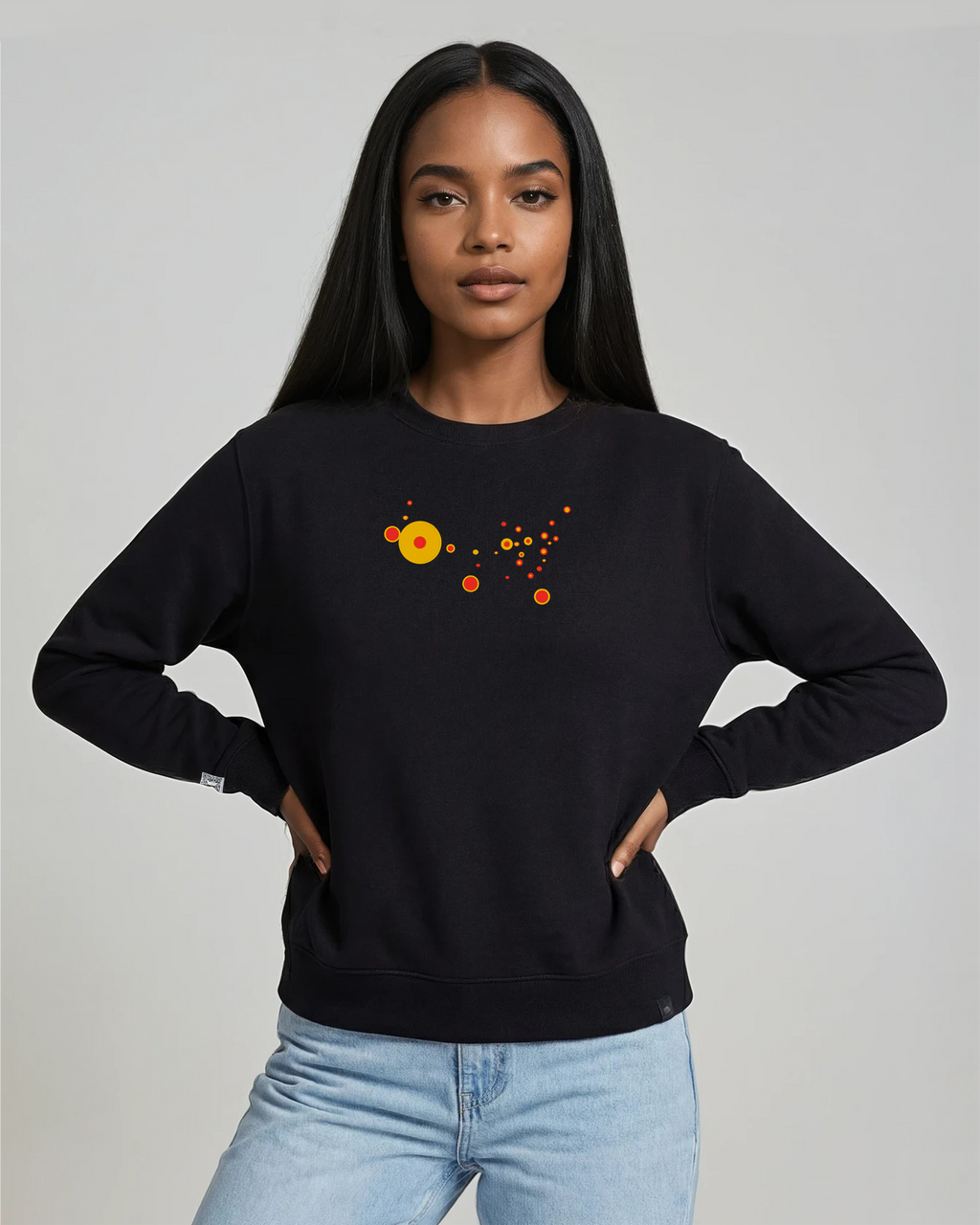the map - embroidered sweatshirt | State Gun Violence Visualized