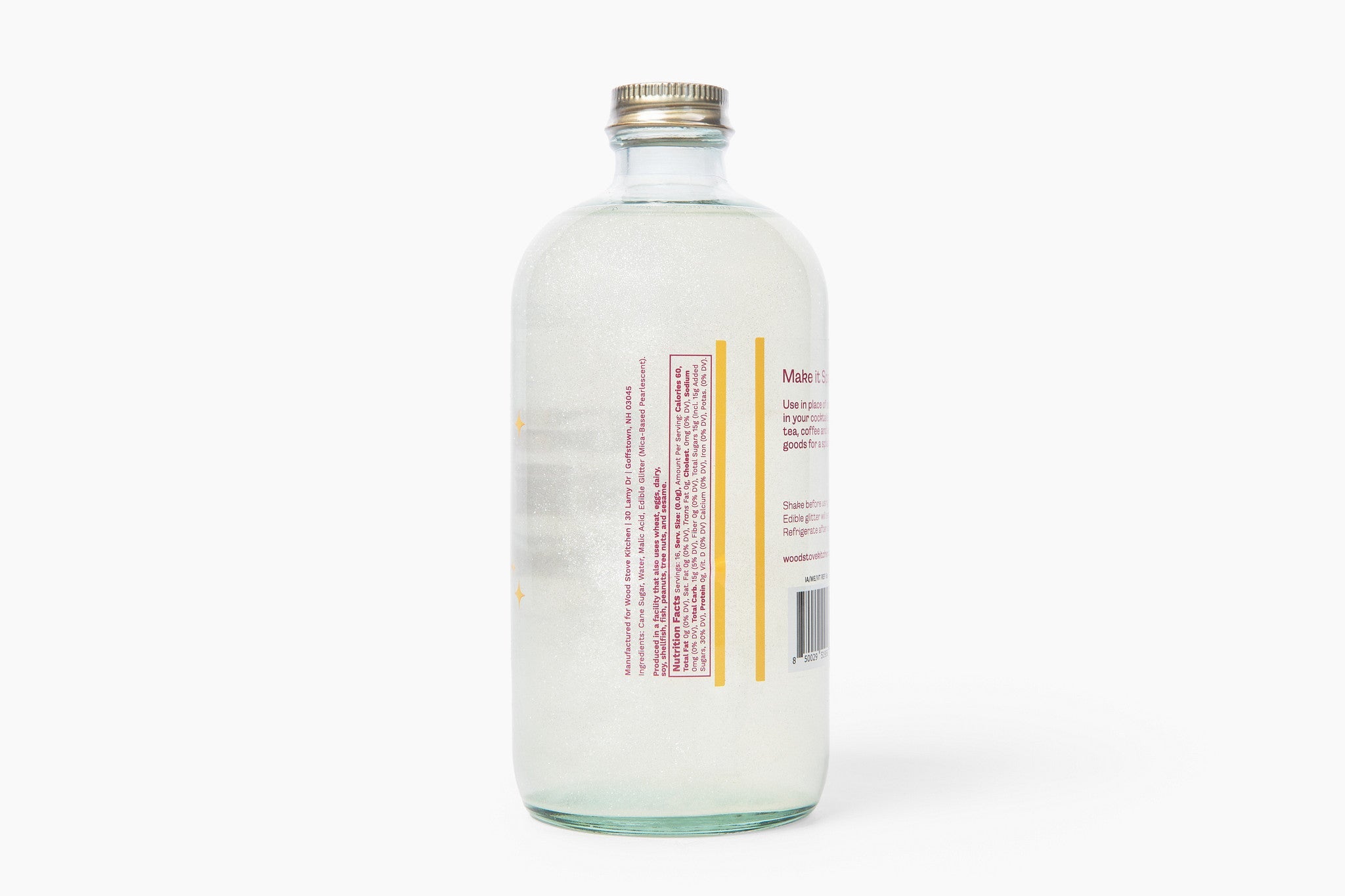Glitter Simple Syrup for Cocktail, Mocktails, Coffee, Tea & More, 16 fl oz