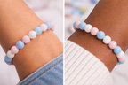 Trans Pride & Awareness Bracelet – Pink, White & Blue Polished Beads