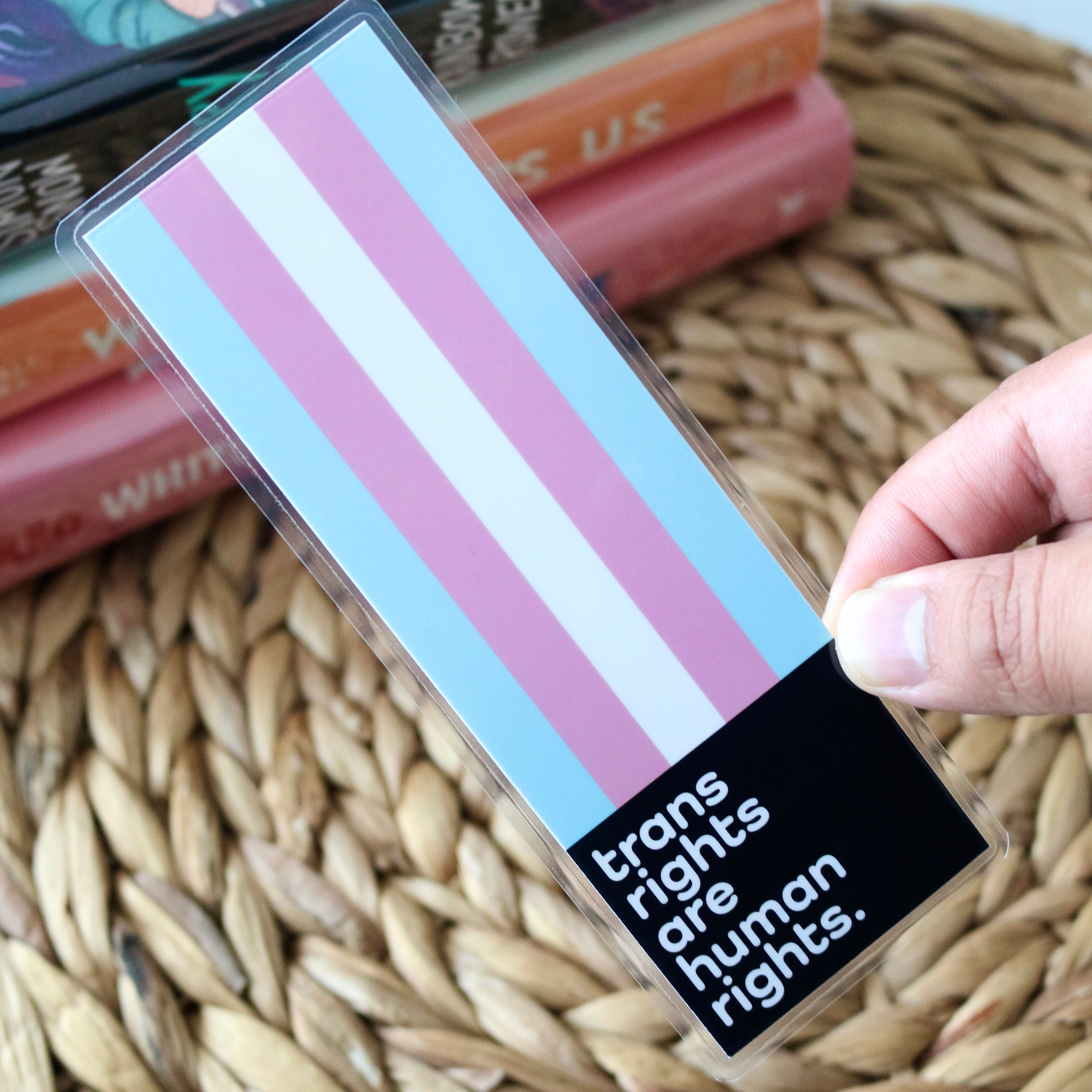 Trans Rights Are Human Rights Laminated Bookmark – LGBTQ Outpost