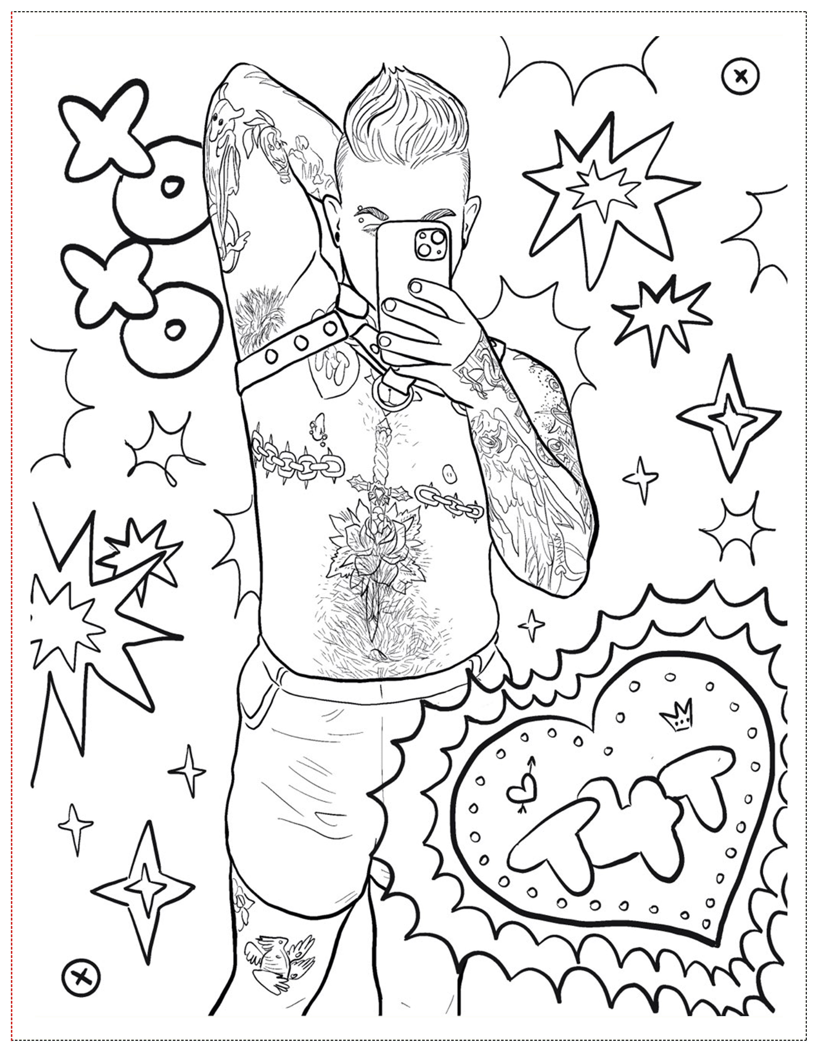 Soft Boys, Trans-Masculine Coloring Book (DIGITAL DOWNLOAD)