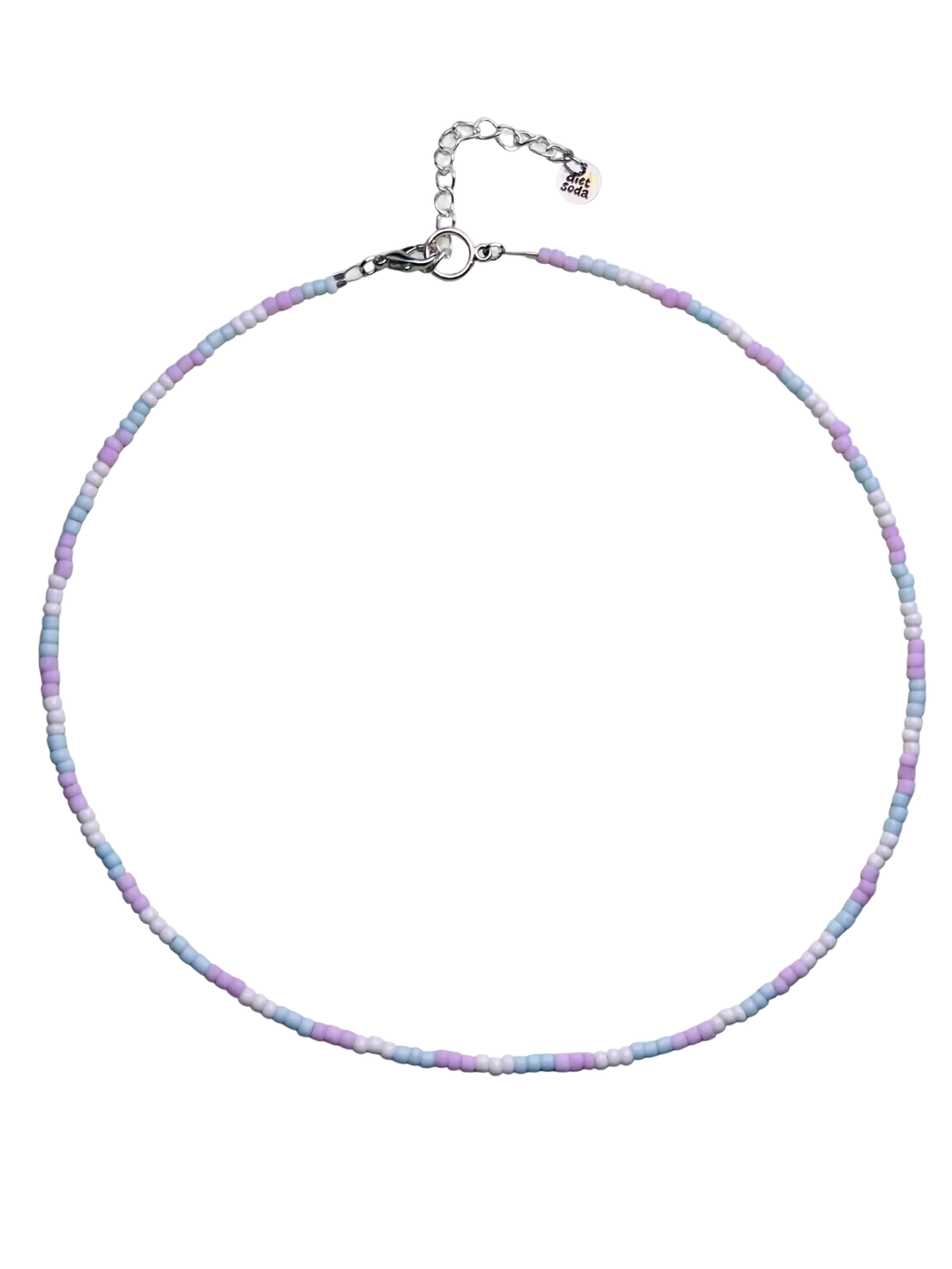 pastel trans pride necklace