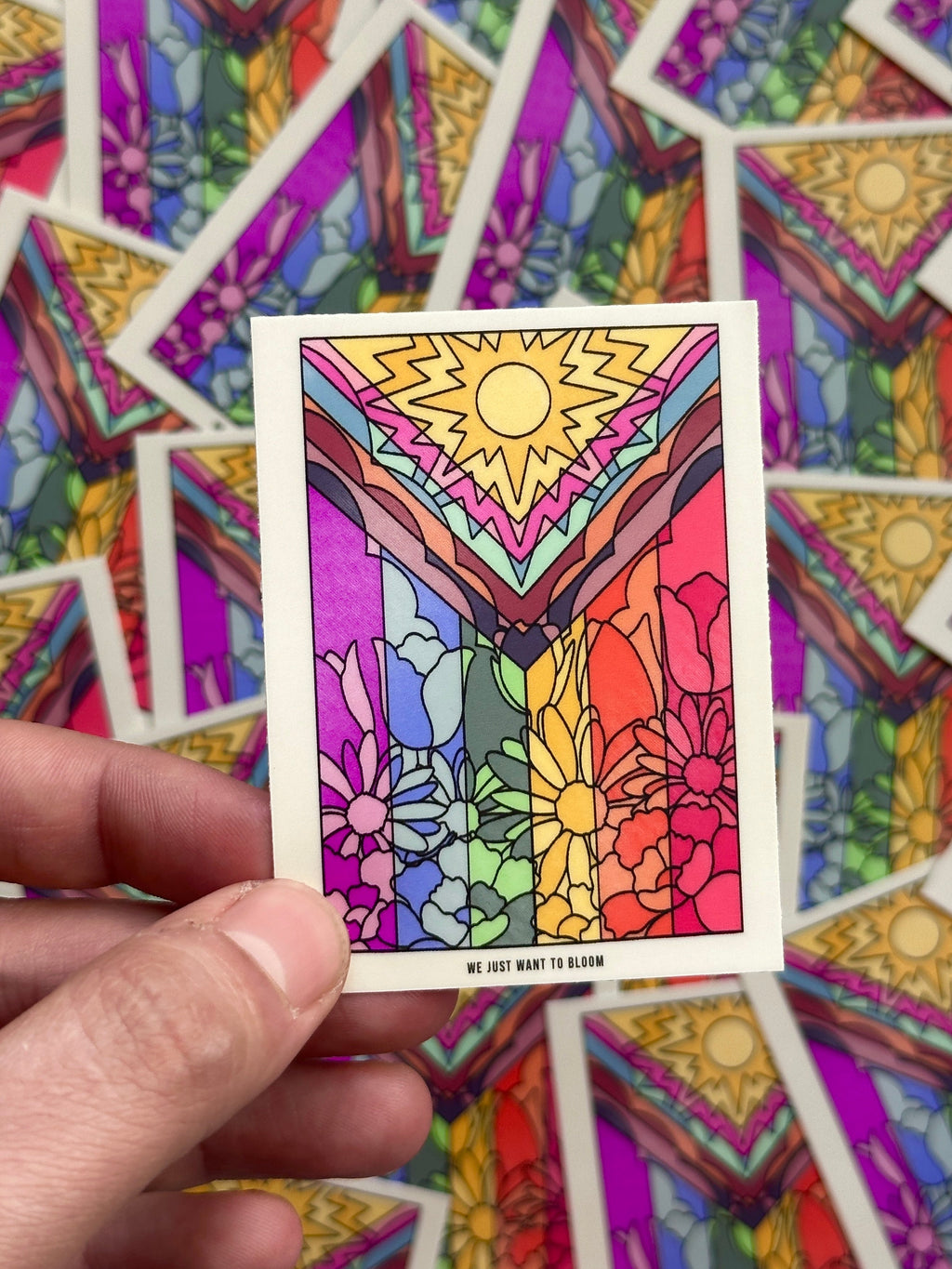 Flower Pride Flag Sticker
