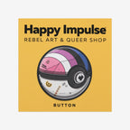 Genderfluid Pokeball Button
