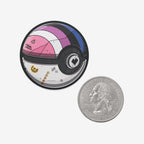 Genderfluid Pokeball Button