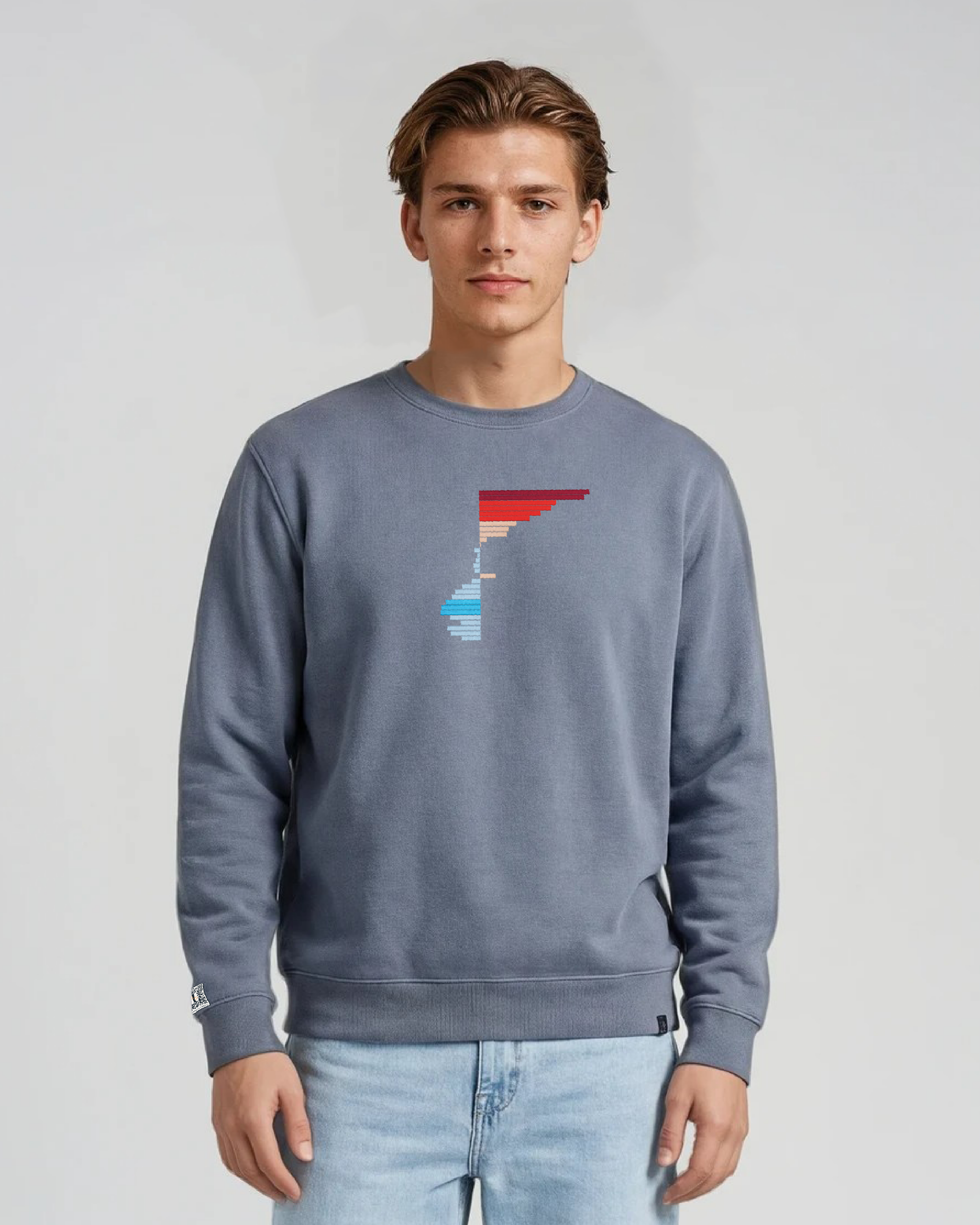 the rise - embroidered sweatshirt | Climate Change Visualized