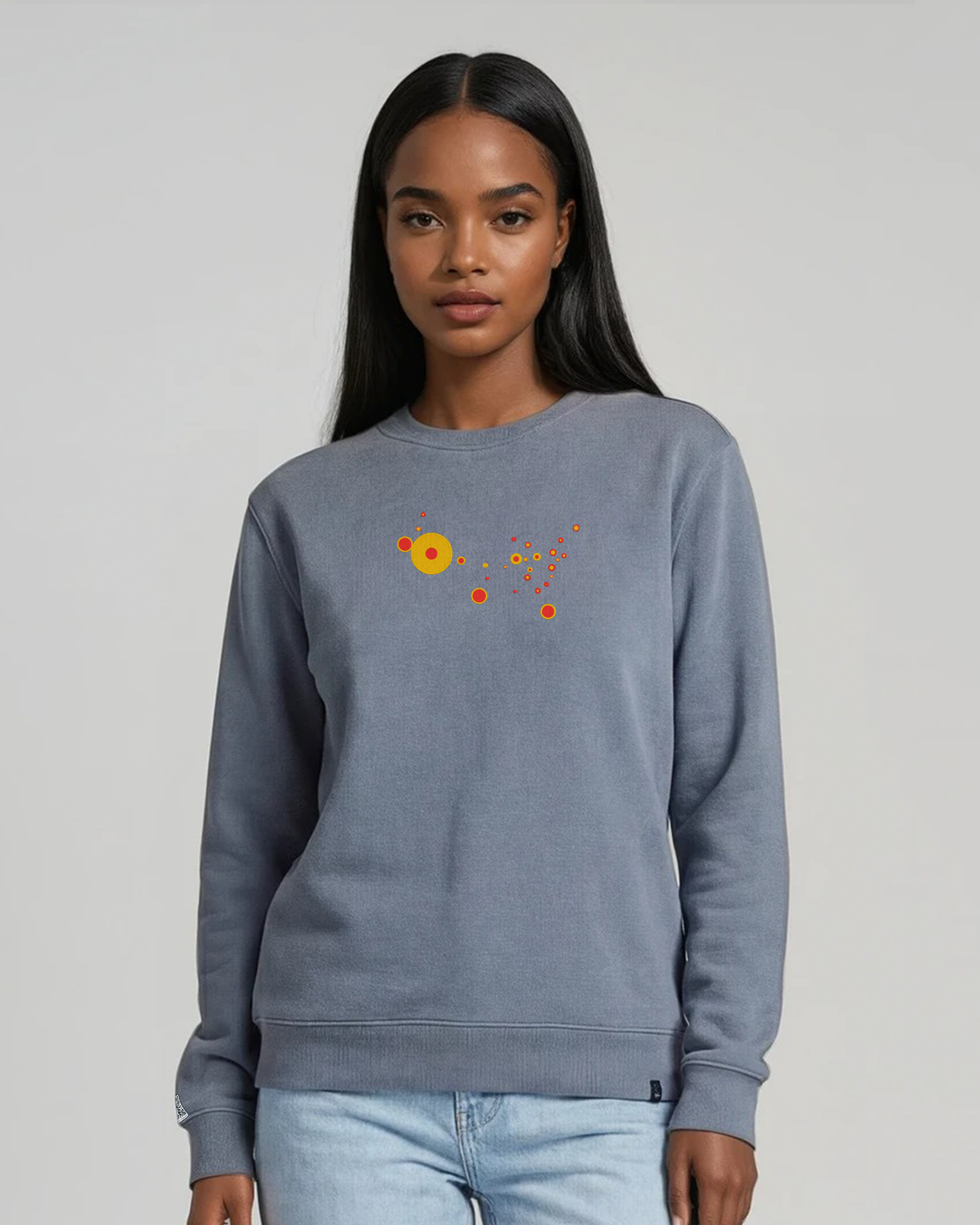 the map - embroidered sweatshirt | State Gun Violence Visualized