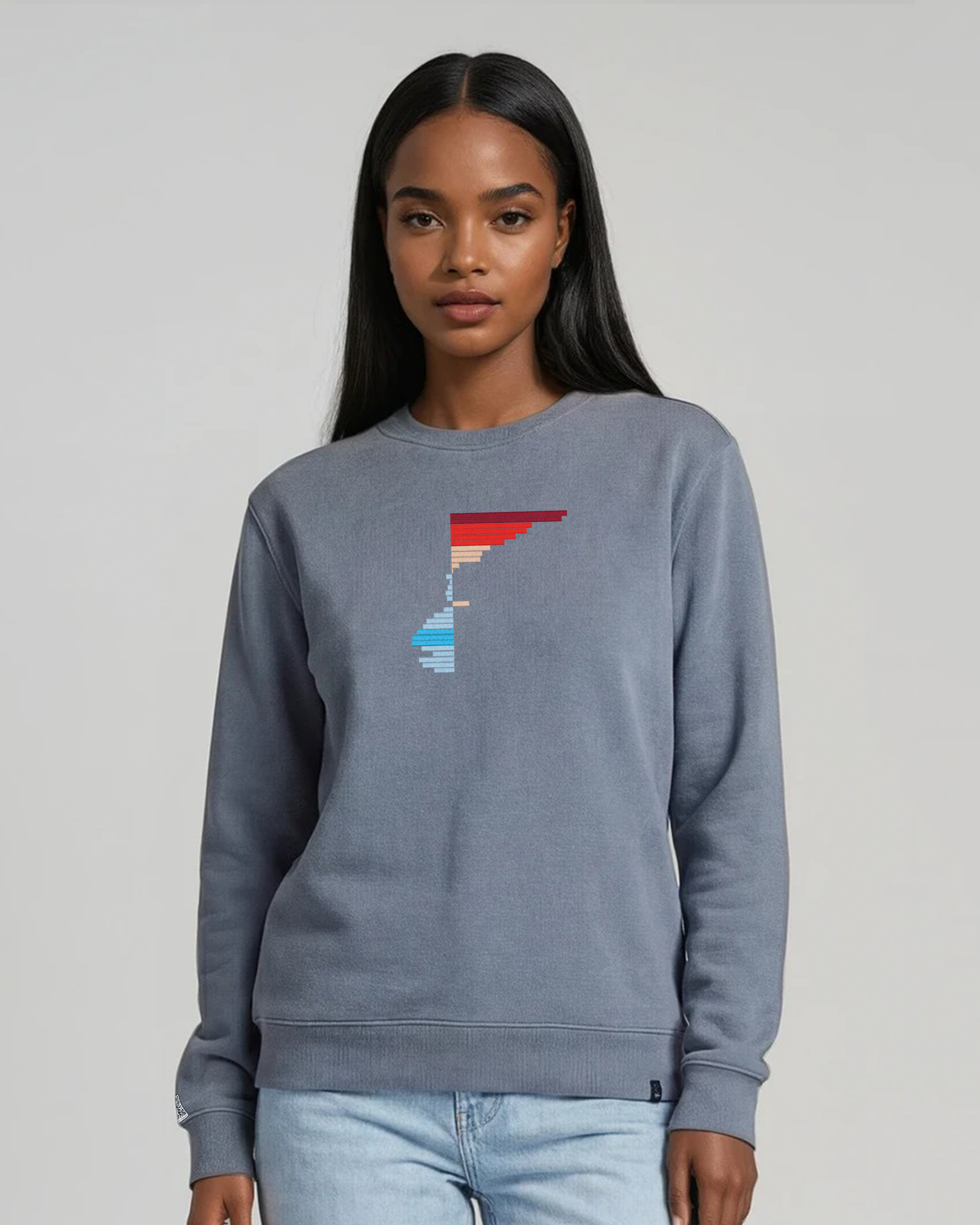the rise - embroidered sweatshirt | Climate Change Visualized
