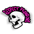 Respect Pronouns Skull Sticker