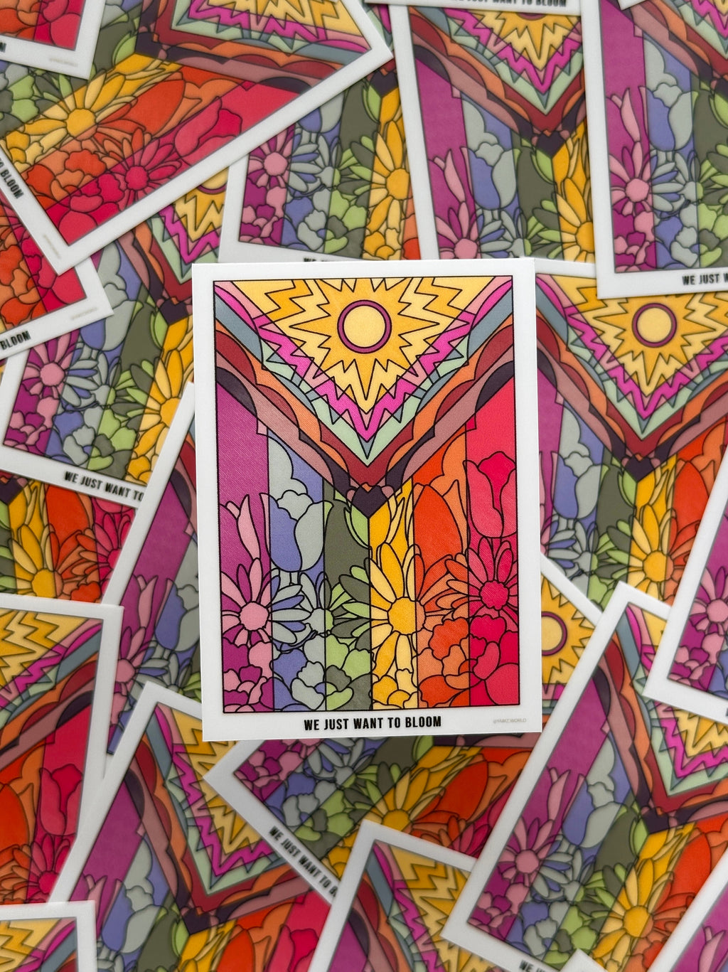Flower Pride Flag Sticker