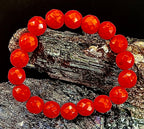 🔥 Wicked Glam Fire Energy Bracelet – Orange Howlite Power Statement 🔥