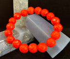 🔥 Wicked Glam Fire Energy Bracelet – Orange Howlite Power Statement 🔥