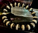 Tibetan Agate Protection Bracelet – Faceted Energy Beads (8mm / 10mm)