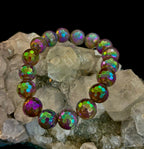Wicked Glam Disco Ball Prism Bracelet – Mystic Gray Agate (12mm)
