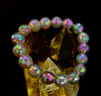 Wicked Glam Disco Ball Prism Bracelet – Mystic Gray Agate (12mm)