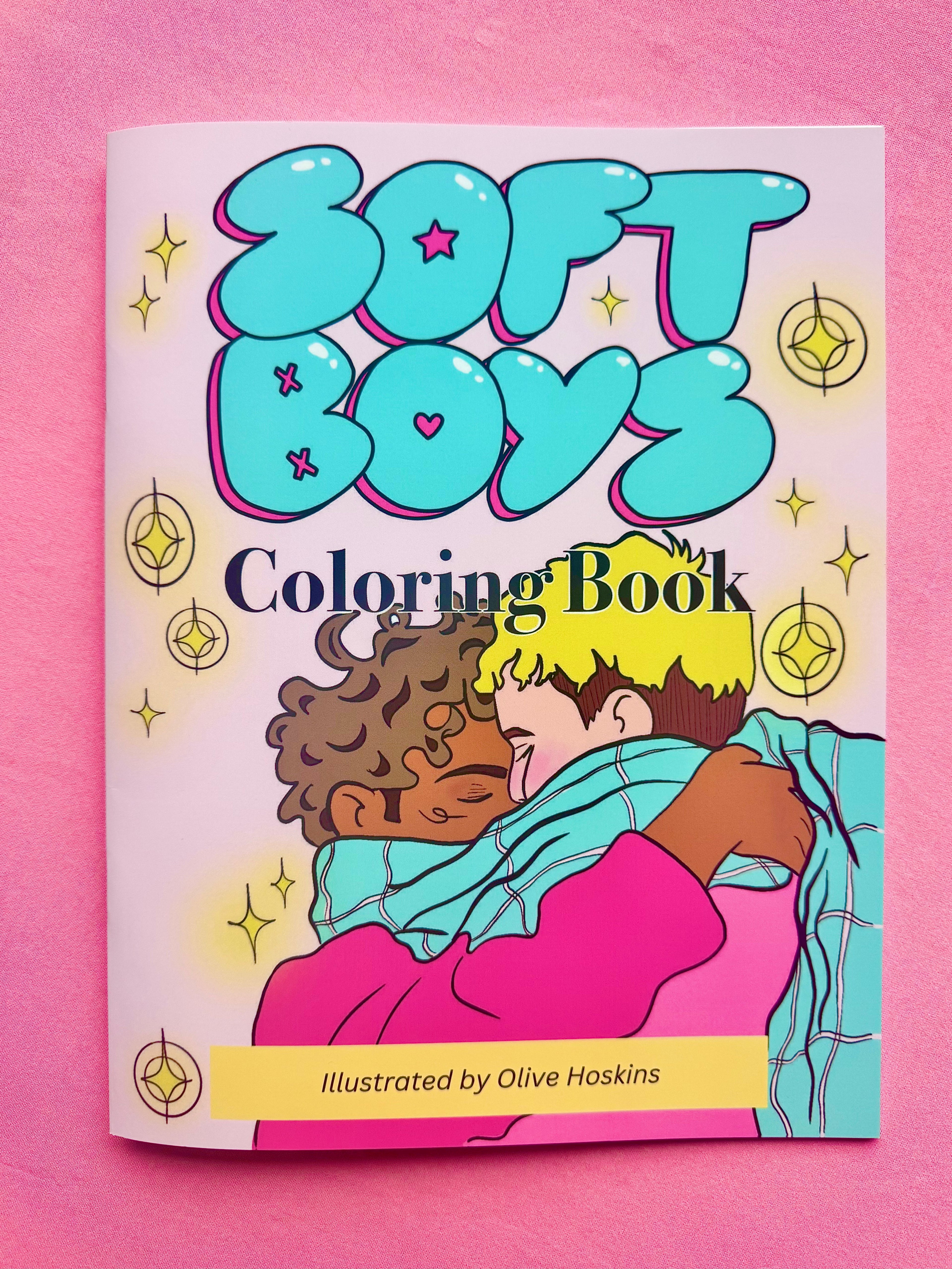 Soft Boys, Trans-Masculine Coloring Book (DIGITAL DOWNLOAD)