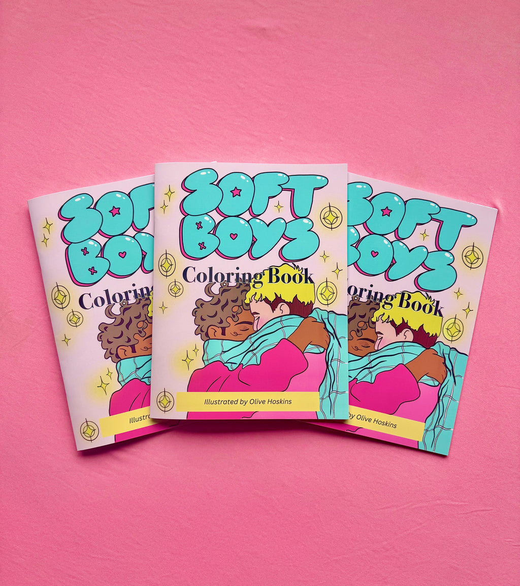 Soft Boys, Trans-Masculine Coloring Book (DIGITAL DOWNLOAD)